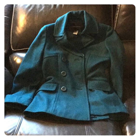 💙💚- Moda International teal green pea coat- XS - Picture 6 of 11